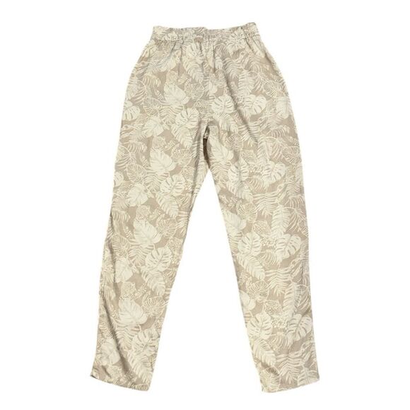 H&M Tan High rise Floral Print Lightweight Pants(Size 4) - Picture 4 of 7